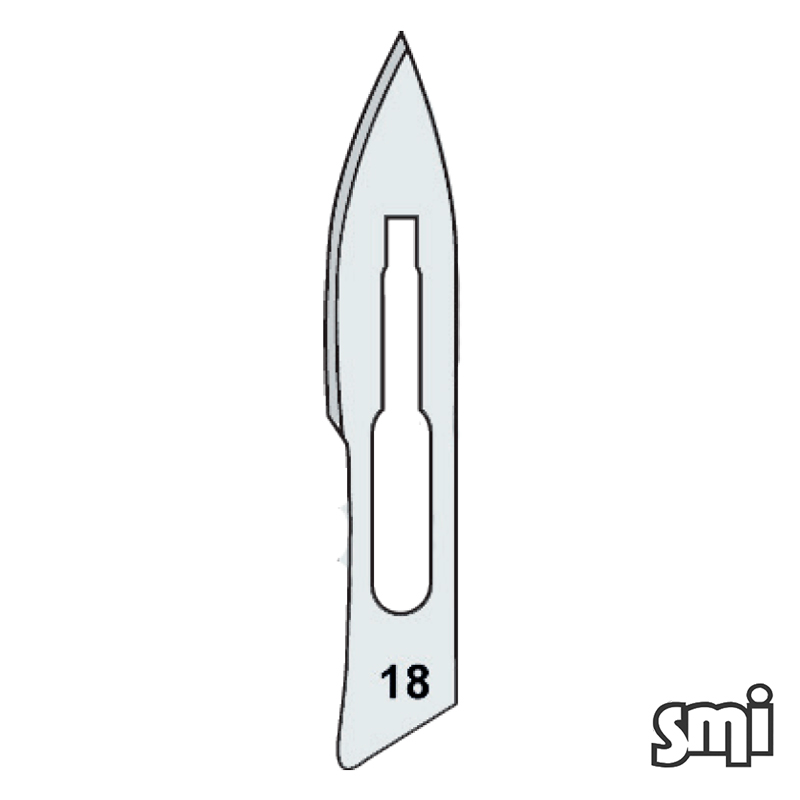 Kirurginveitsen terät N° 18 - 100 kpl