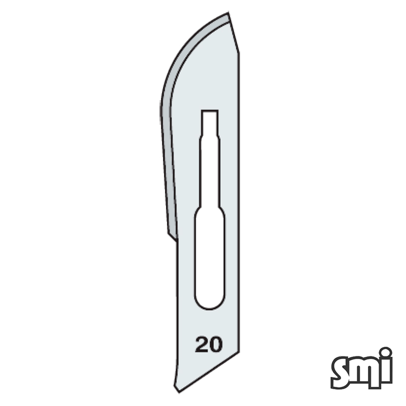 Kirurginveitsen terät N° 20 - 100 kpl