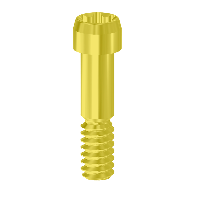 DESS CONIC EVO Screw 3.6 on implant TIN-coated